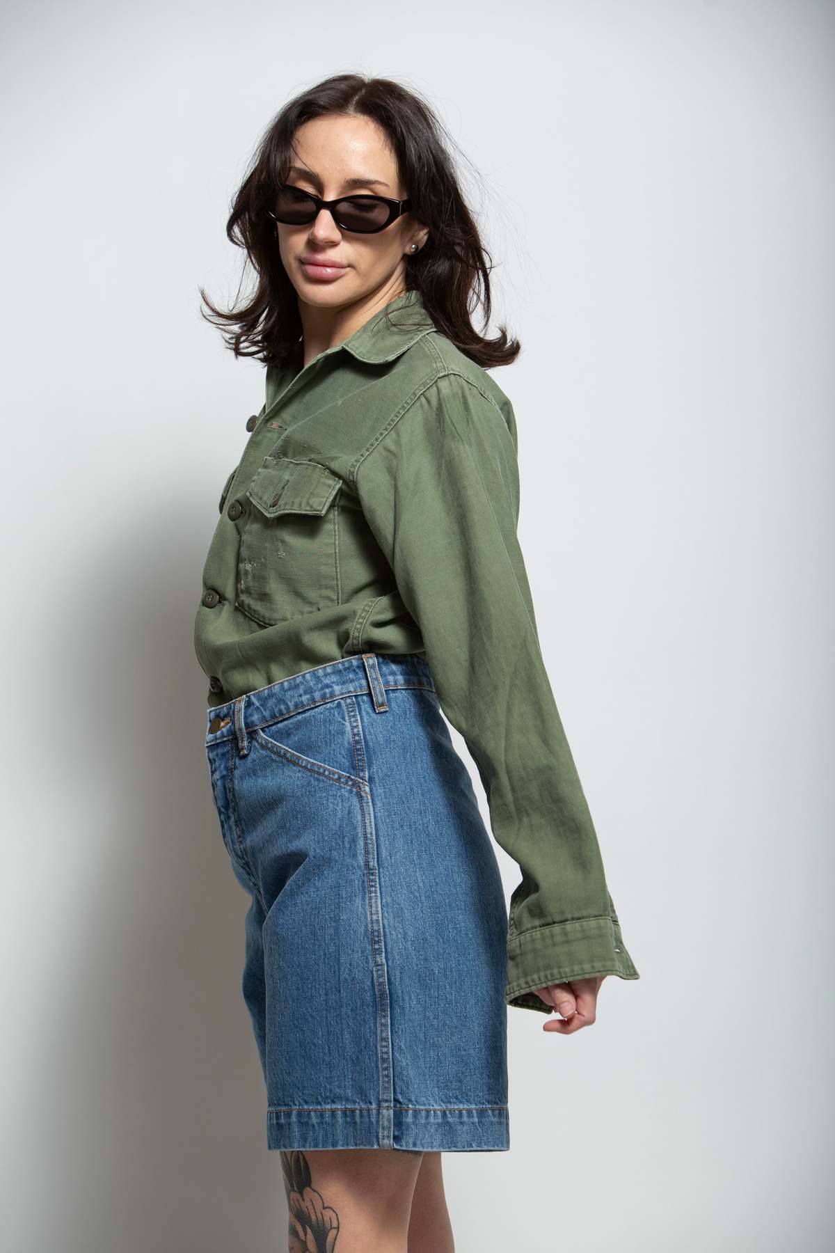 Vintage OG 107 Military Button Up Shirt - Image 4 of 12