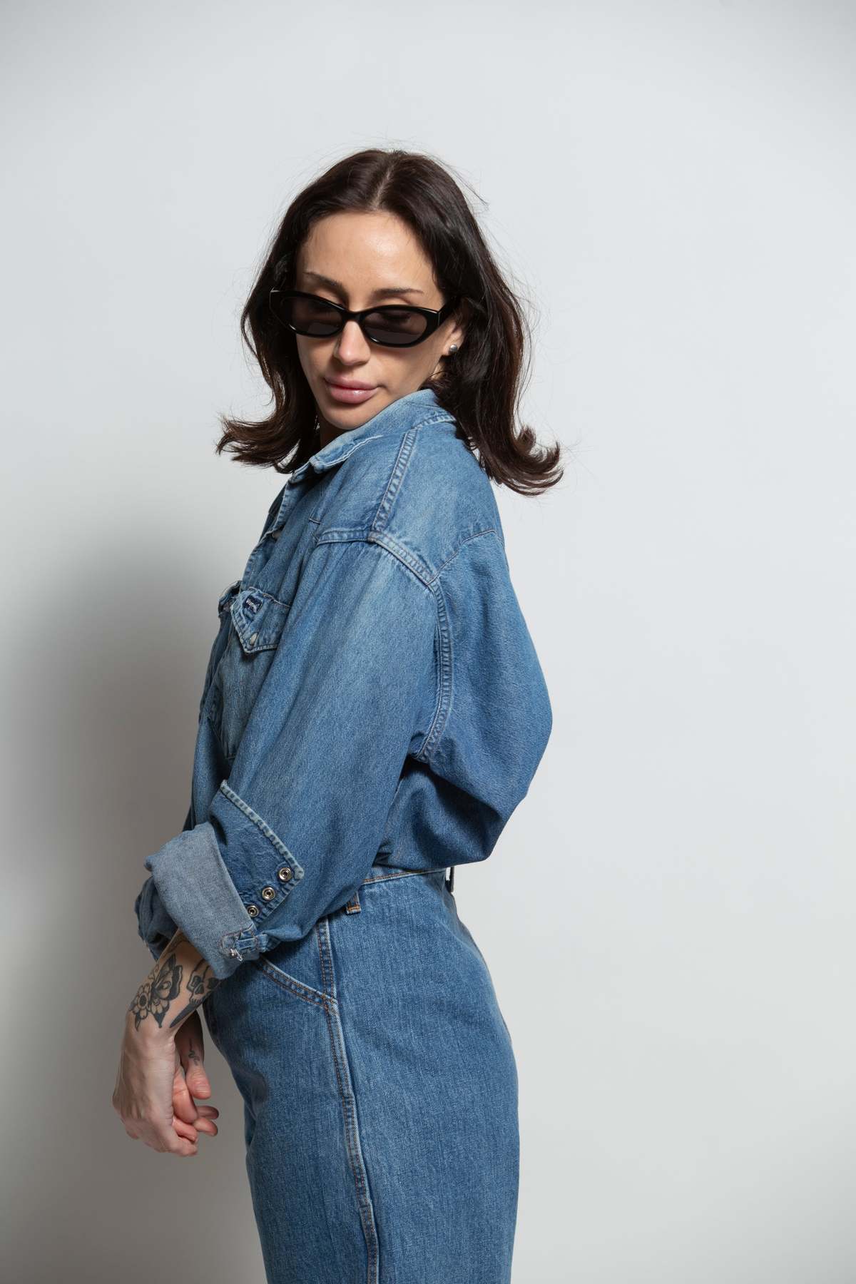 Wrangler Denim Pearl Snap Shirt - Denim Blue - Image 4 of 6