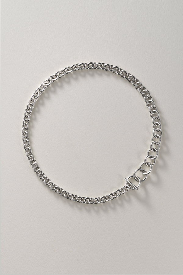 Annika Inez Tapered Link Necklace - Silver