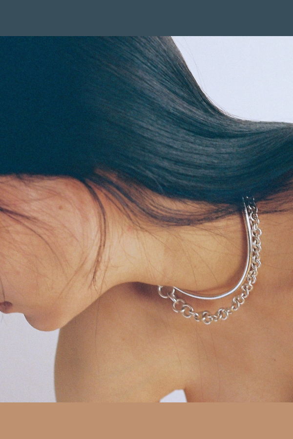 Annika Inez Tapered Link Necklace - Silver