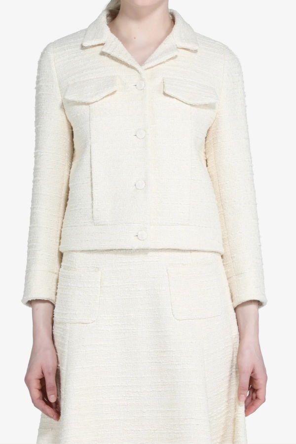 No. 21 Boucle Jacket - Cream