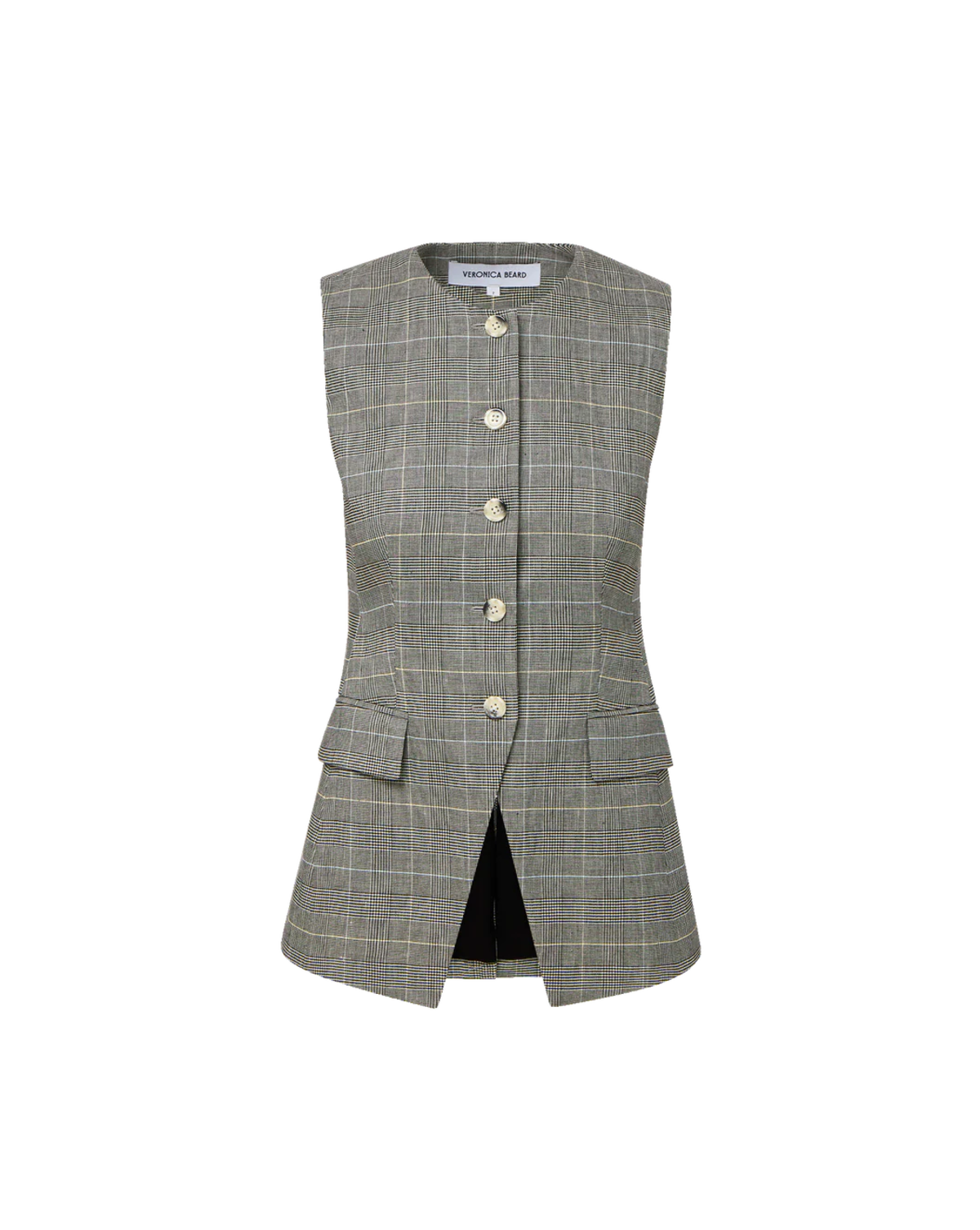 Veronica Beard Lois Vest - Black Multi - Image 5 of 5
