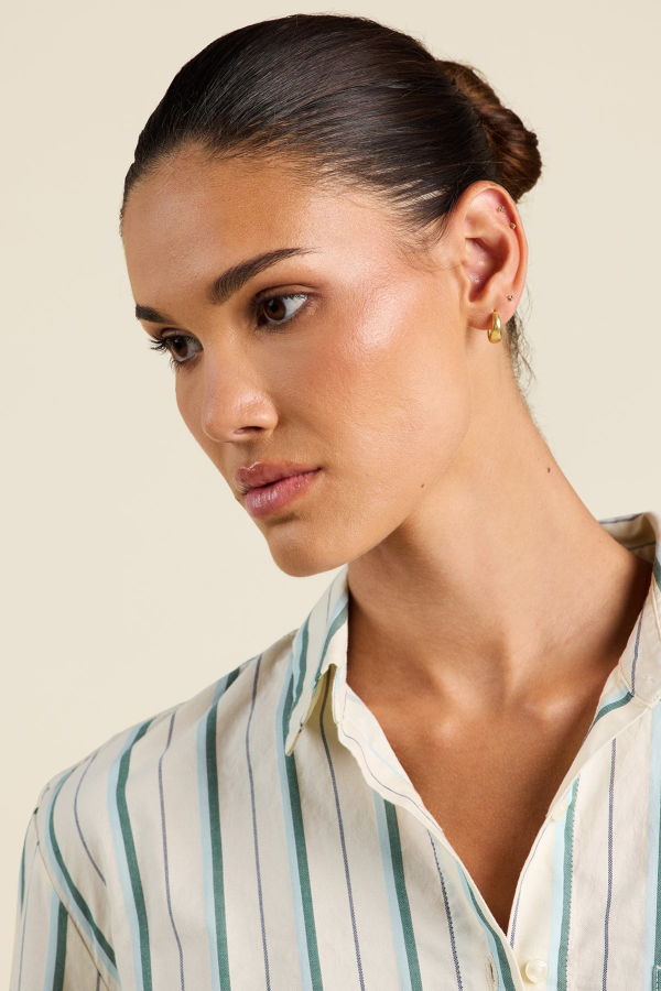 Trovata Nessa Shirt - Verde Stripes