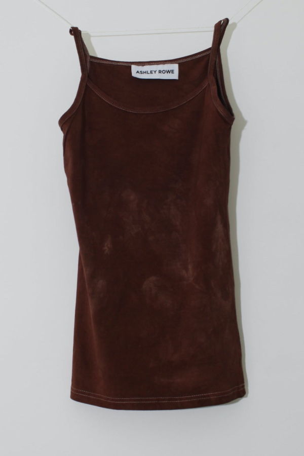 Ashley Rowe Cotton Tank Top - Brown