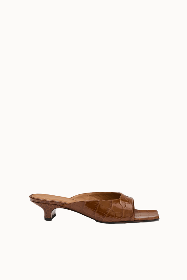 ATP Atelier Tavenna Printed Croco Kitten Heels - Cannella