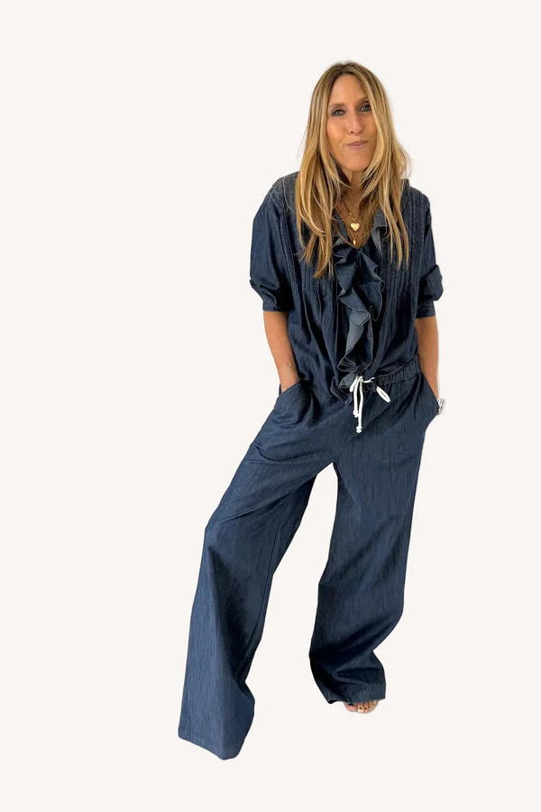 Kerri Rosenthal Palazzo Denim Pants
