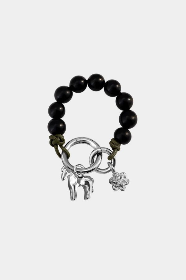 Kara Yoo Lunar Horse Beaded Bag Charm - Evergreen