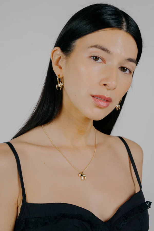 Kara Yoo Gold Lunar Horse Necklace