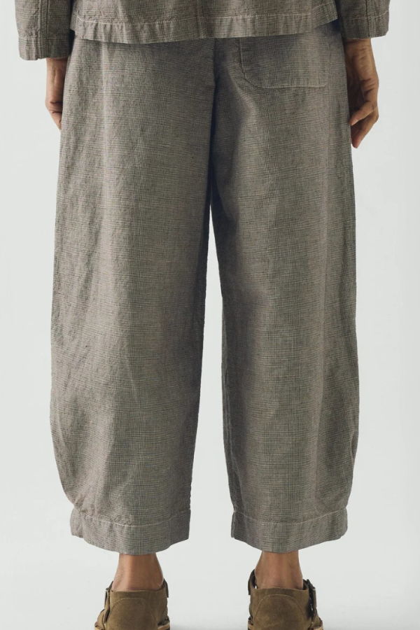 TOAST Micro Houndstooth Wide Leg Trousers - Vintage White/Black