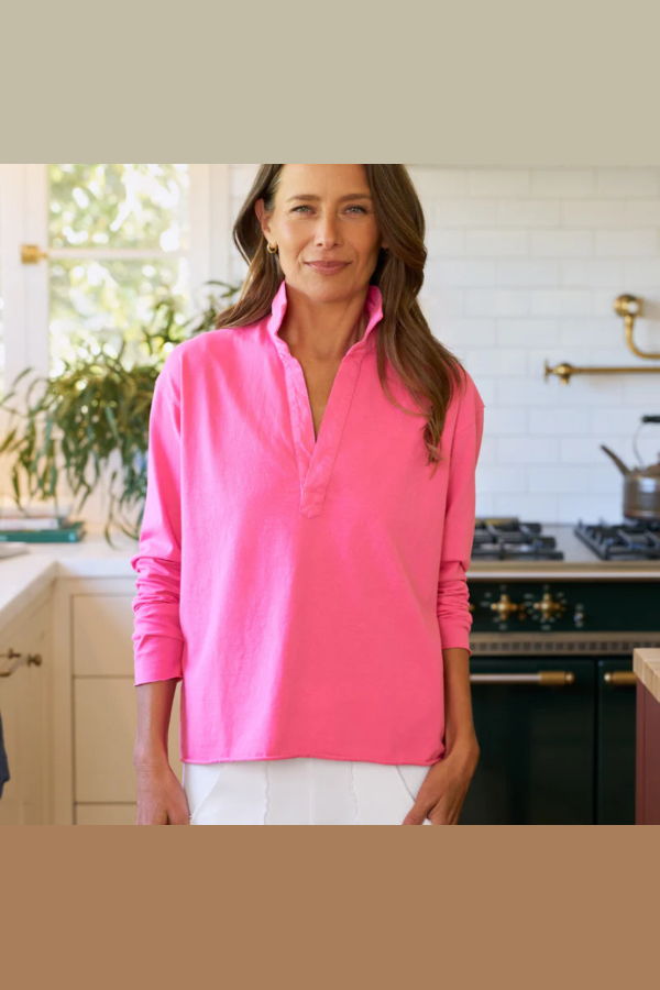 Frank & Eileen Patrick Popover Henley Top - Lotus