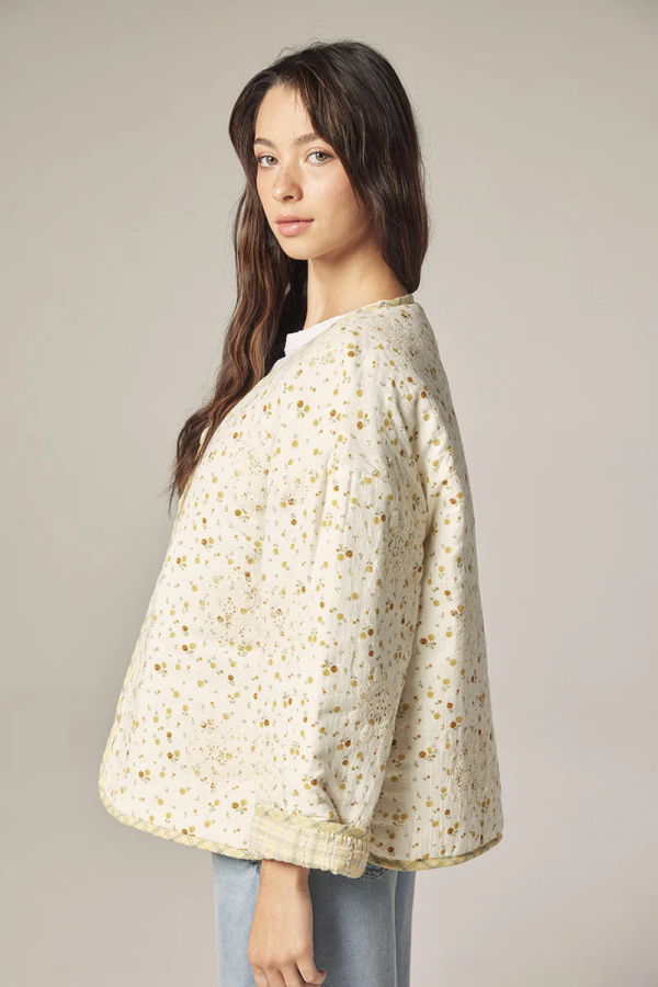 amente Eyelet Reversible Quilted Jacket