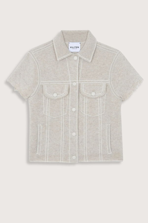 Kujten Jessinda Short Sleeve Jacket - Avoine