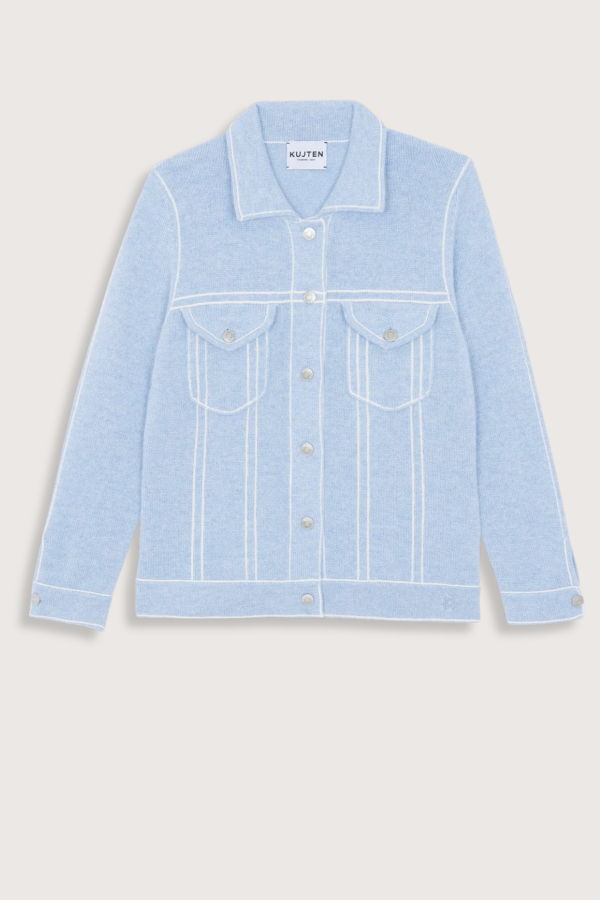 Kujten Jill Cashmere Jacket - Jeans Blue