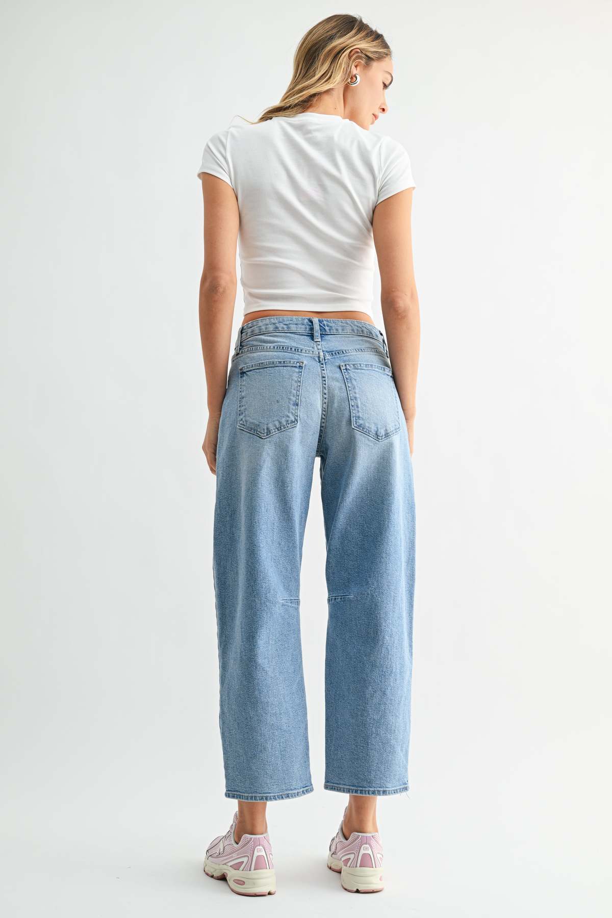 Just Black Denim The Utility Seamed Barrel Jean - Medium Denim - Image 4 of 28