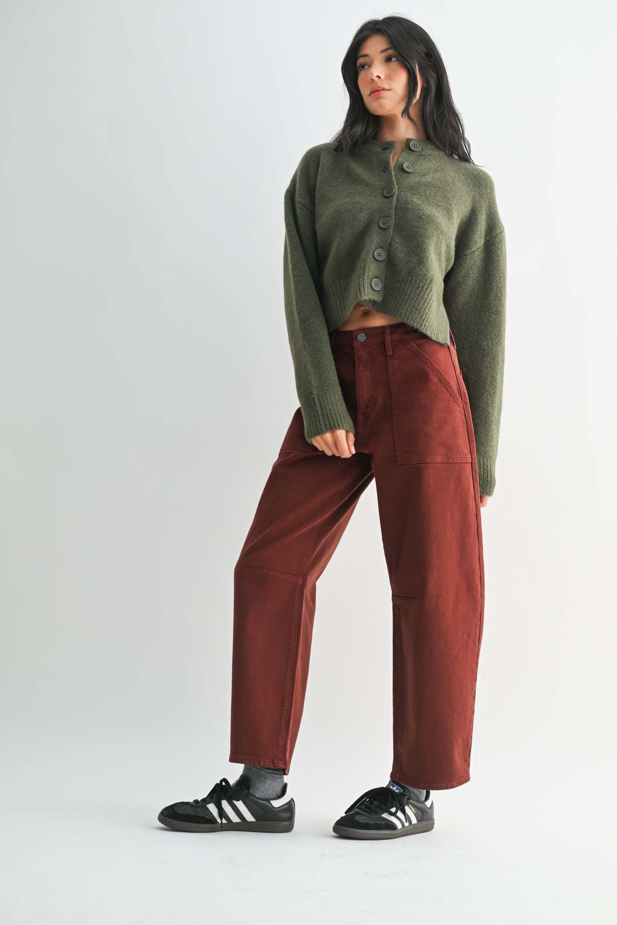 Just Black Denim The Utility Seamed Barrel Jean - Medium Denim - Image 11 of 28