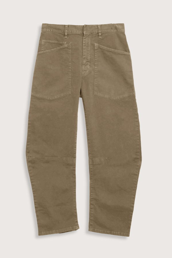 Nili Lotan Shon Brushed Twill Pants - Khaki