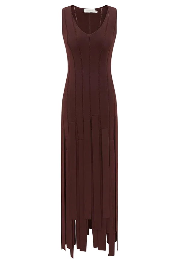 Zimmermann Luna Fringe Midi Dress