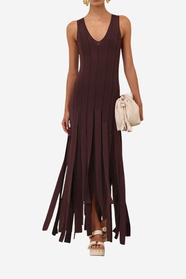 Zimmermann Luna Fringe Midi Dress