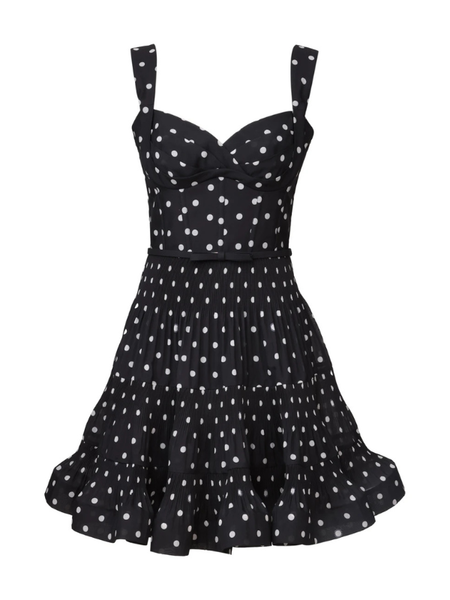 Zimmermann THE LOVESTRUCK PLEATED MINI dress - Black | Garmentory