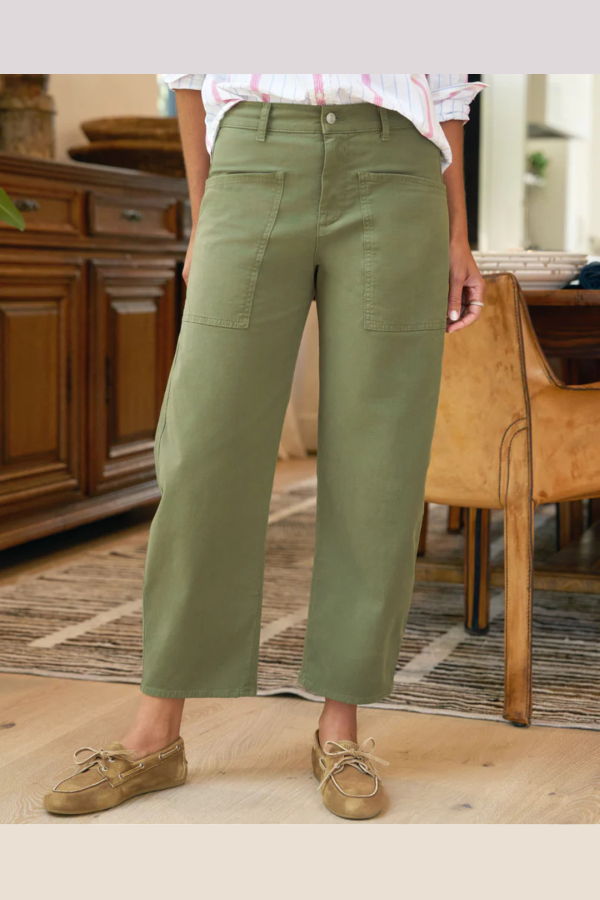 Frank & Eileen Bray Everyday Barrel Pant - Olive