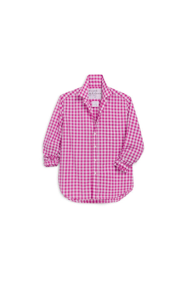 Frank & Eileen Eileen Relaxed Button-Up Shirt - Pink Check