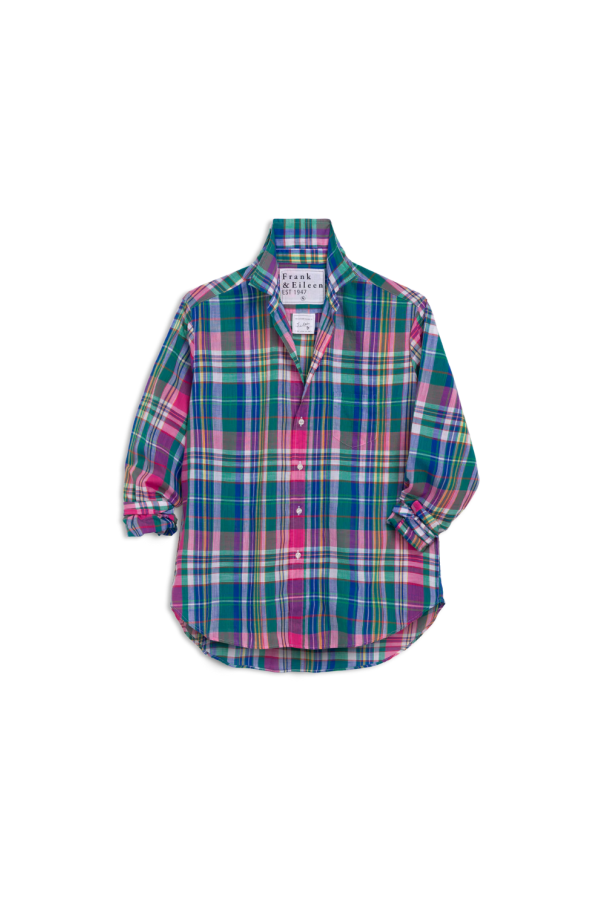Frank & Eileen Eileen Relaxed Button-Up Shirt - Green / Purple / Orange Plaid