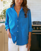 Frank & Eileen Eileen Relaxed Button-Up Shirt - Lapis - Thumbnail 2