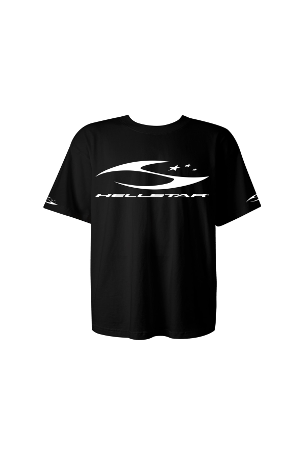 Hellstar H Cursive Logo T-Shirt - Black