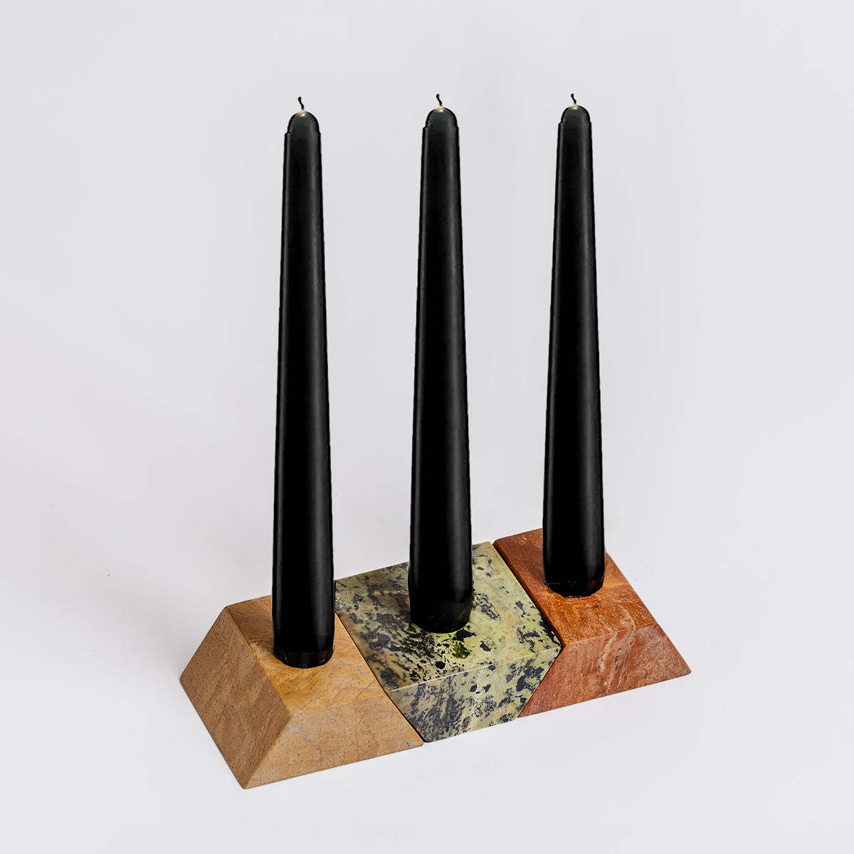 Dar Proyectos Triangle Gemstone Puzzle 3-Piece Candelabra - Image 4 of 10