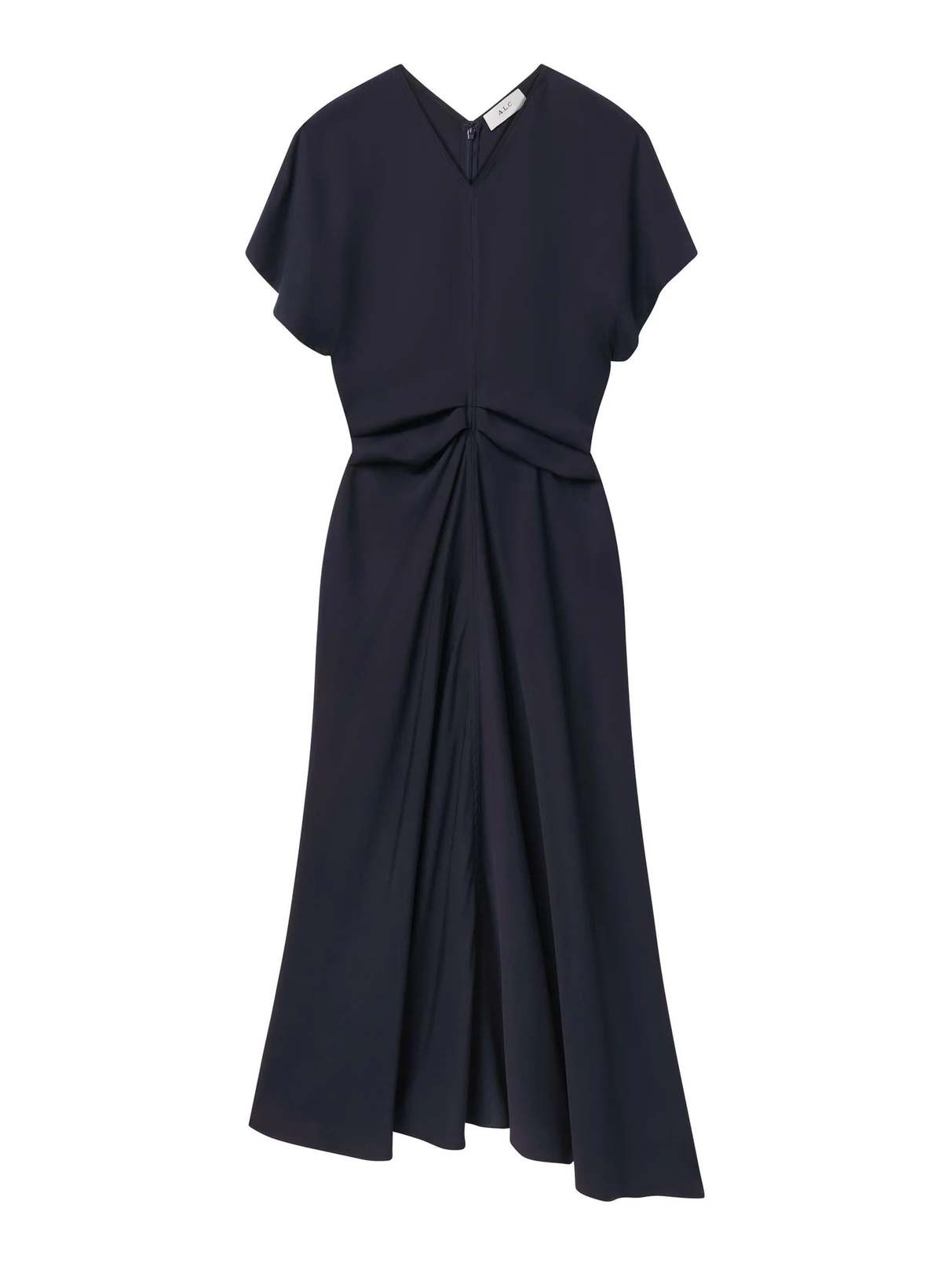 A.L.C. Rem Ruched Midi Dress - Night Blue - Image 4 of 4
