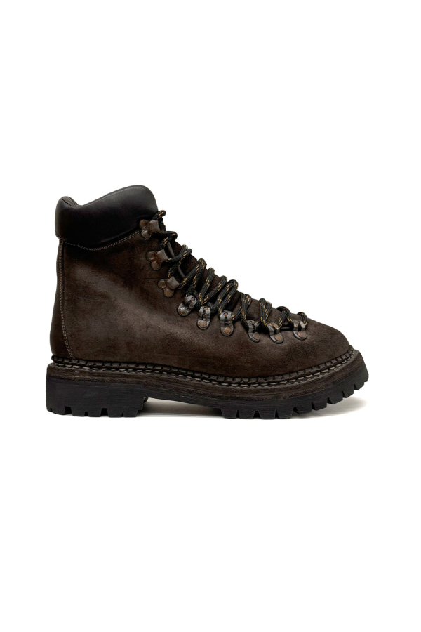 Guidi Groppone Reverse Leather 2006V Hiking Boots - Dark Brown
