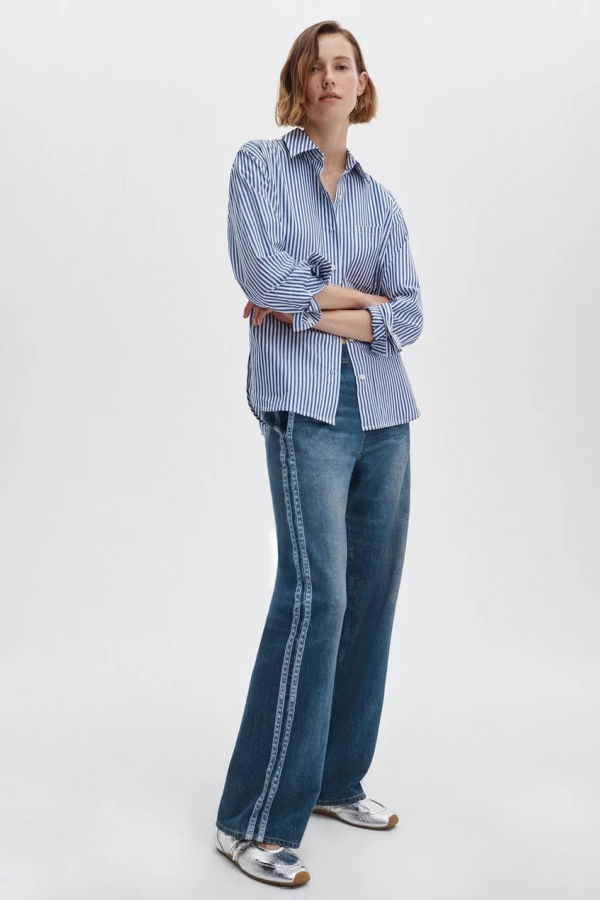 Rag & Bone Miramar Terry Track Pant - Carnation Stripe