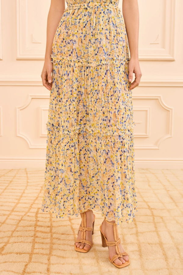 Ulla Johnson Virginie Silk Skirt - Daffodil