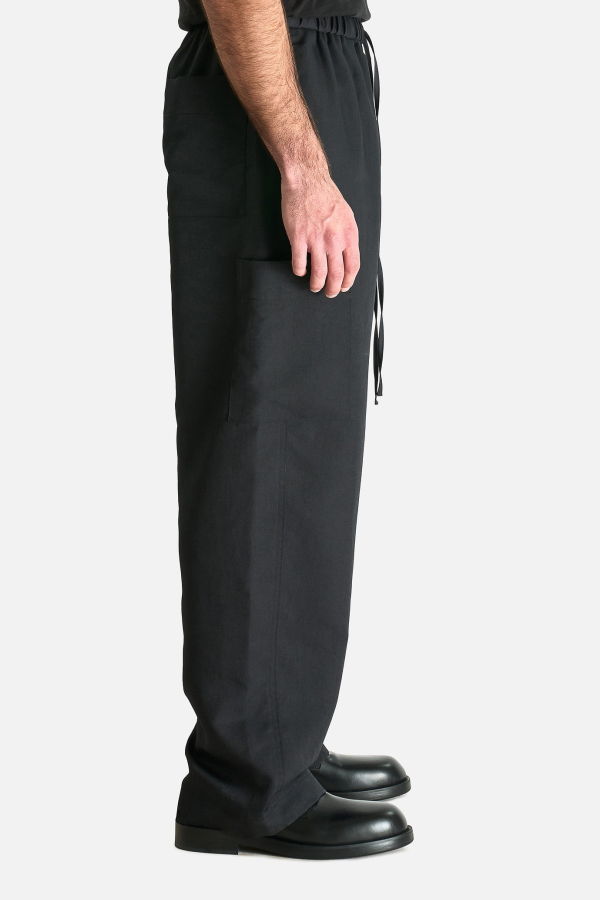 AUBERO Westside Pant - Off Black