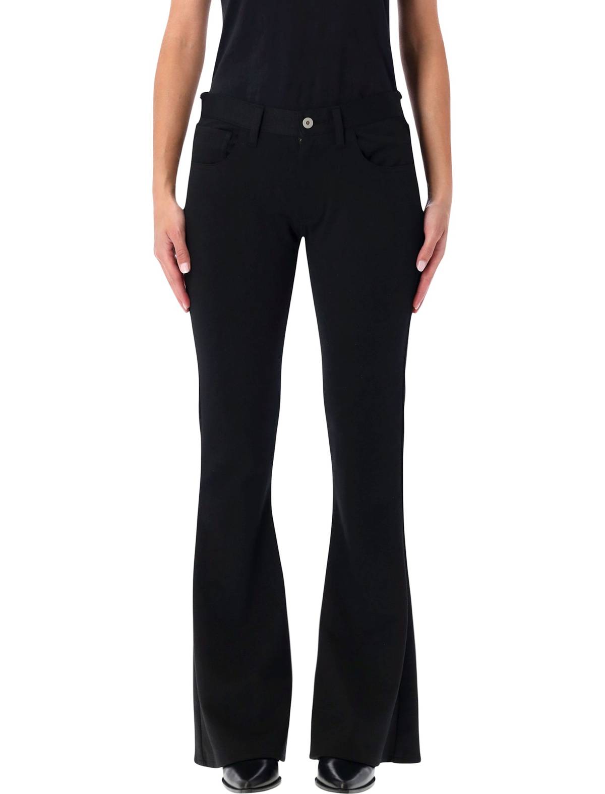 JUNYA WATANABE Low Waist Flare Pants - Black - Image 1 of 3