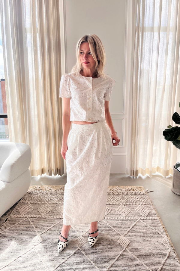 Posse Salma Column Skirt - Vintage White