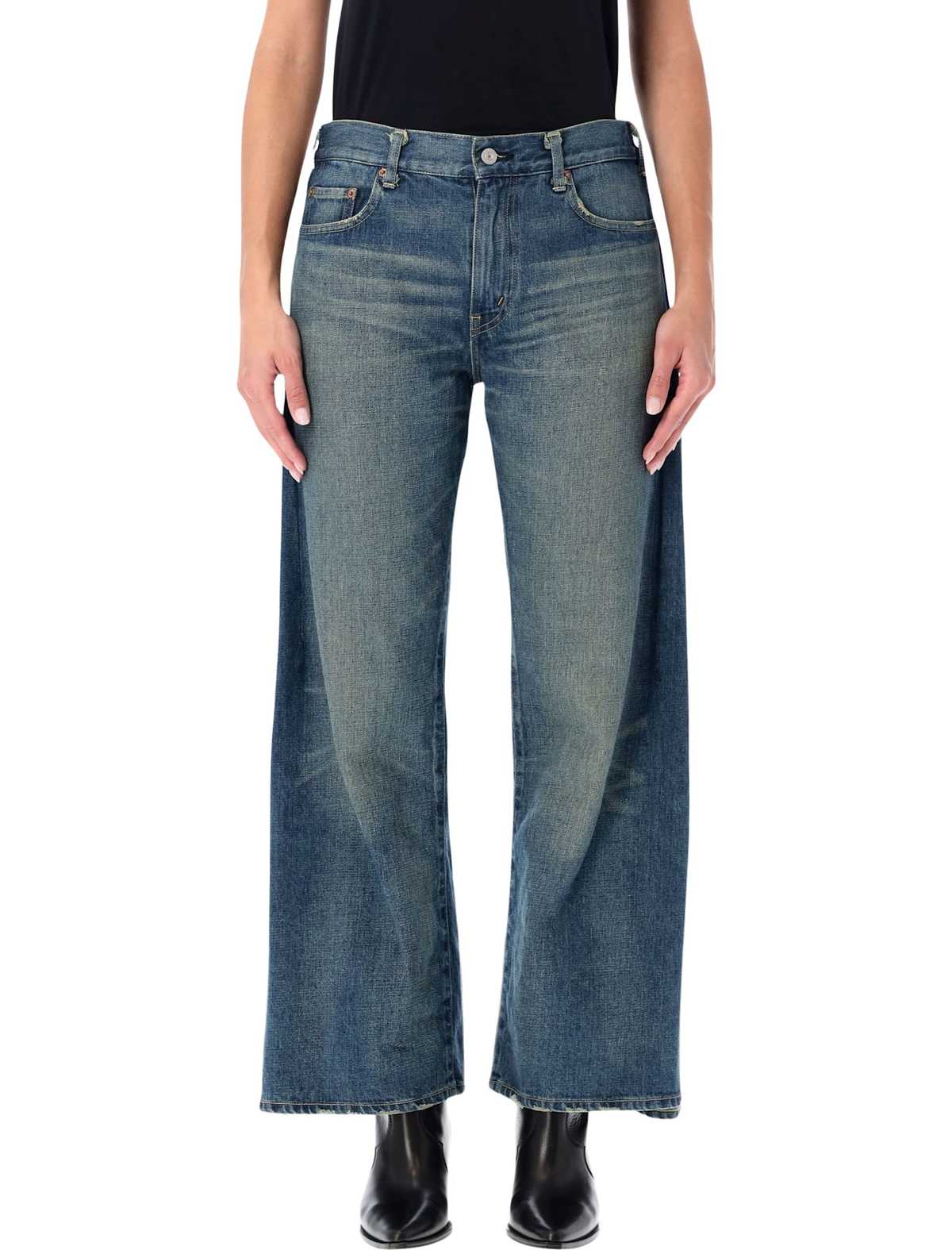 JUNYA WATANABE Levi's Cotton Denim Wide-Leg Jeans - Blue - Image 1 of 3