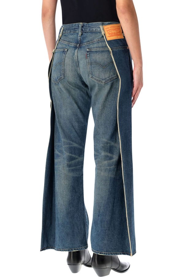 JUNYA WATANABE Levi's Cotton Denim Wide-Leg Jeans - Blue