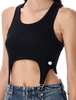 Jean Paul Gaultier Ribbed Lingerie Crop Top - Black - Thumbnail 3