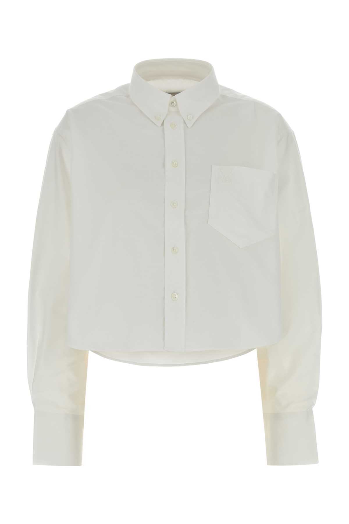 Ami Alexandre Mattiussi White Oxford Oversize Shirt - Blancnaturel - Image 1 of 2