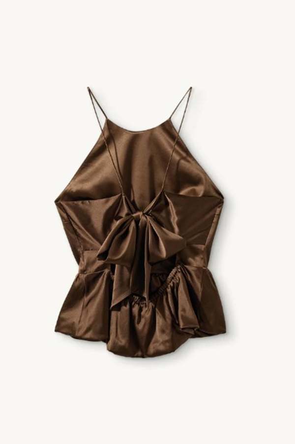 The Garment Cata Tie Top - Espresso