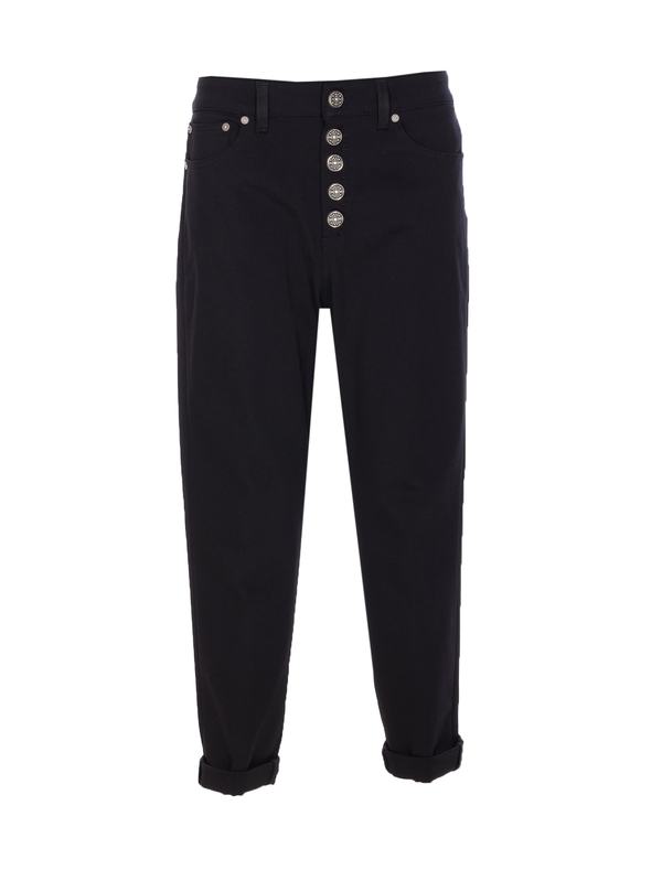 Dondup Koons Jewelled Button Jeans - Black