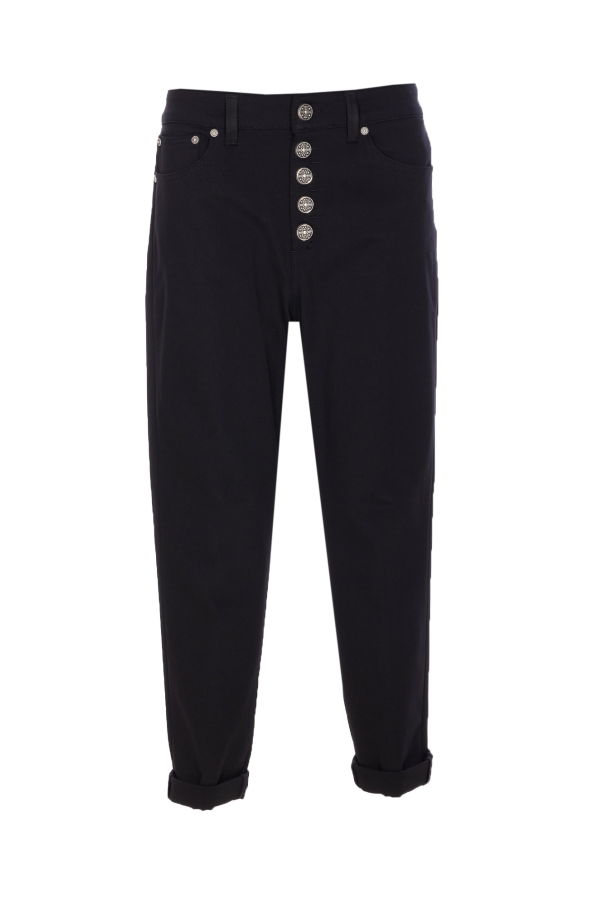 Dondup Koons Jewelled Button Jeans - Black