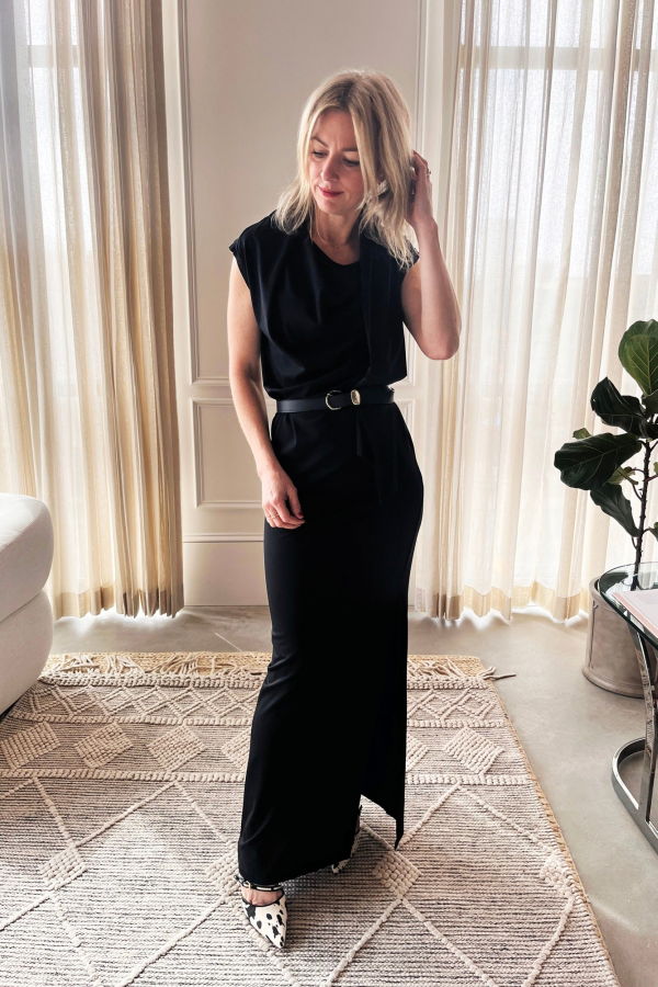 The Garment Scarf Dress - Black