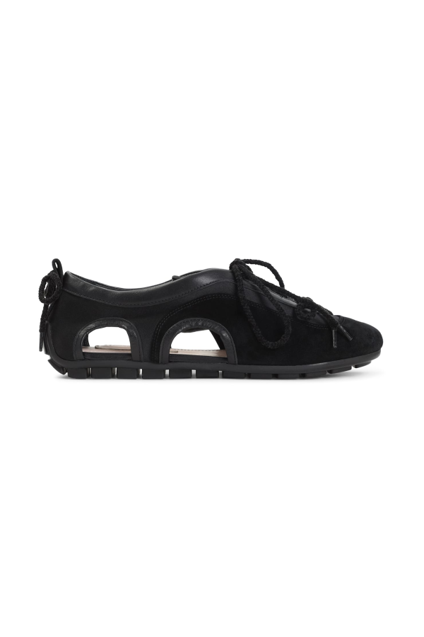 Simone Rocha Cutout Ballerina Grip Trained Sneakers - Black