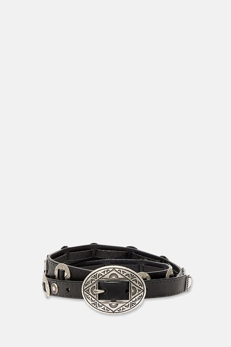Our Legacy Broken Stud Belt 4cm - Black | Garmentory
