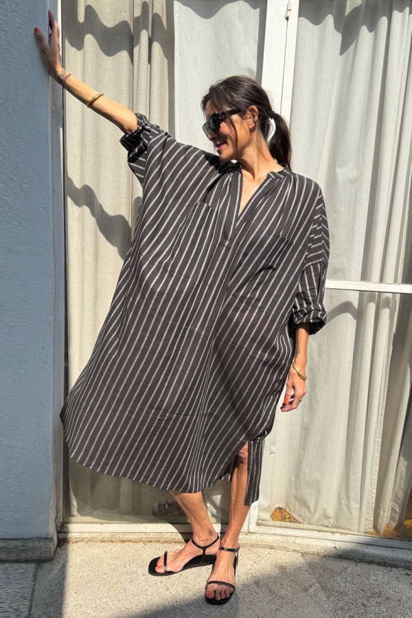 Two Featherweight Oversized Two Pocket Caftan