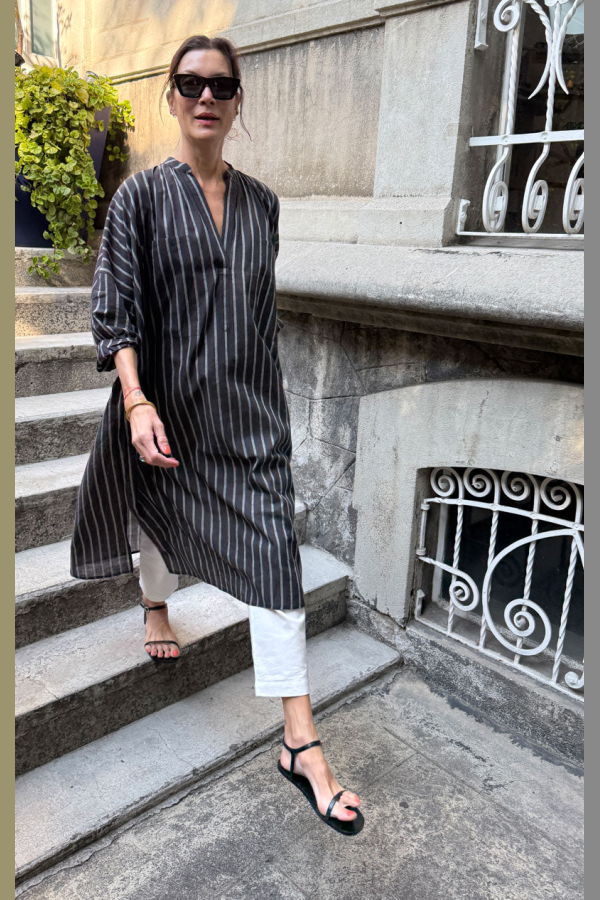 Two Featherweight Oversized Two Pocket Caftan