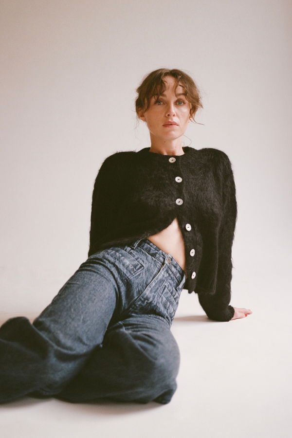 Maria Stanley Brushed Cardi - Noir