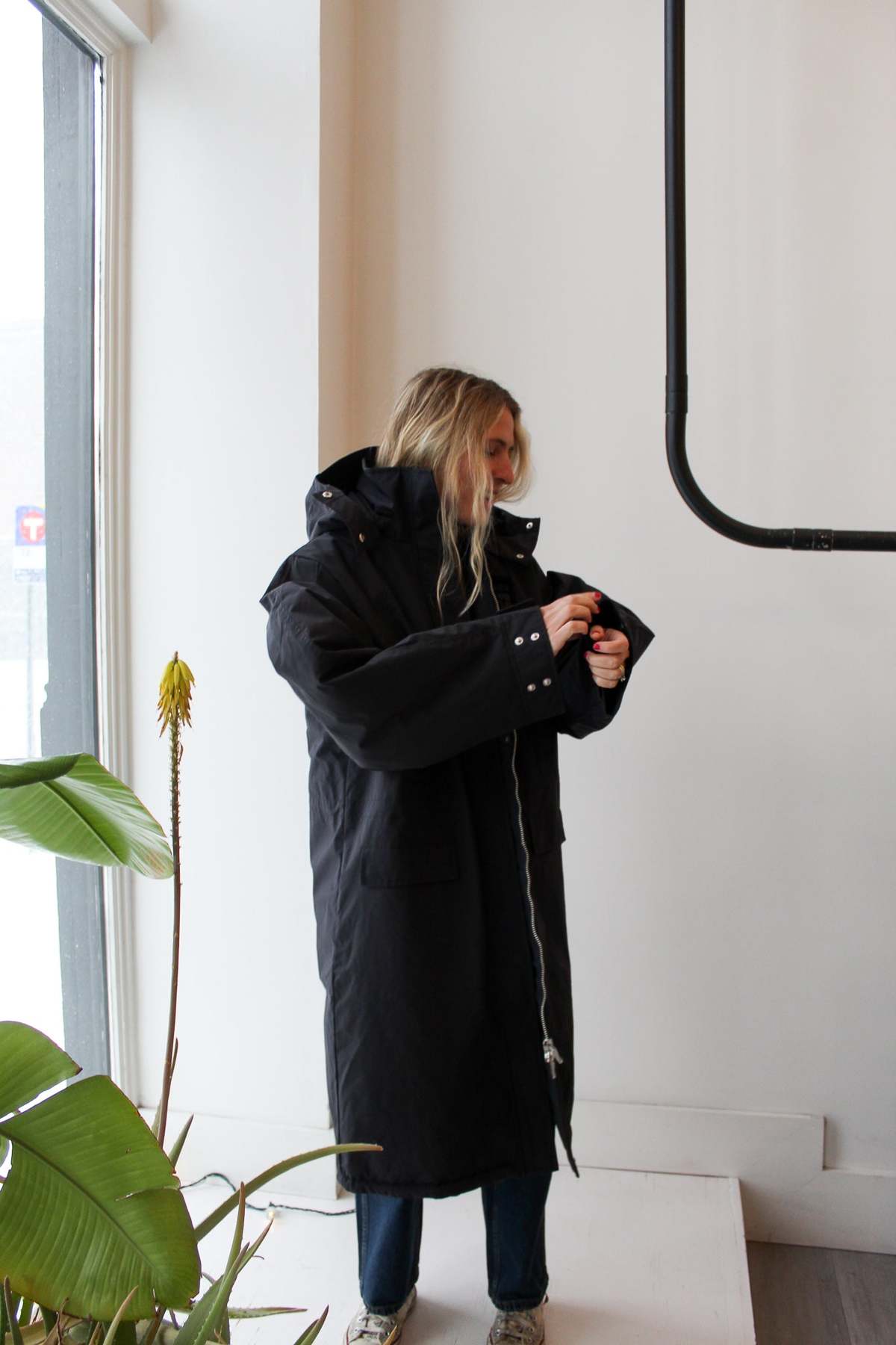 Ganni Ripstop Tri-Layer Parka Coat - Phantom Black - Image 2 of 11